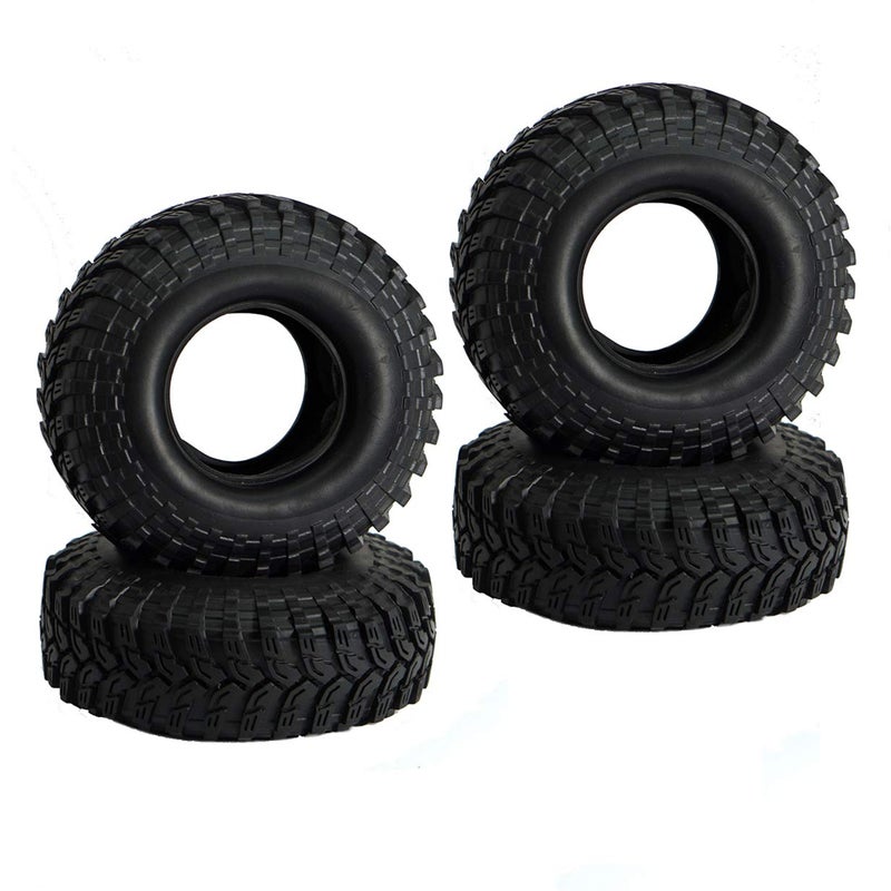 Vgoohobby 4Pack Vgoohobby Super Larger 4.48" Outer Diameter RC Crawler Tires,1.9" Tires with Foam Inserts Compatible with Axial SCX10 90047 D90 D110 Tamiya CC01 Traxxas TRX-4 1/10 RC Crawler Truck - Image 3